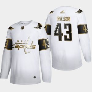 Herren Washington Capitals Eishockey Trikot Tom Wilson #43 Golden Edition Weiß Authentic